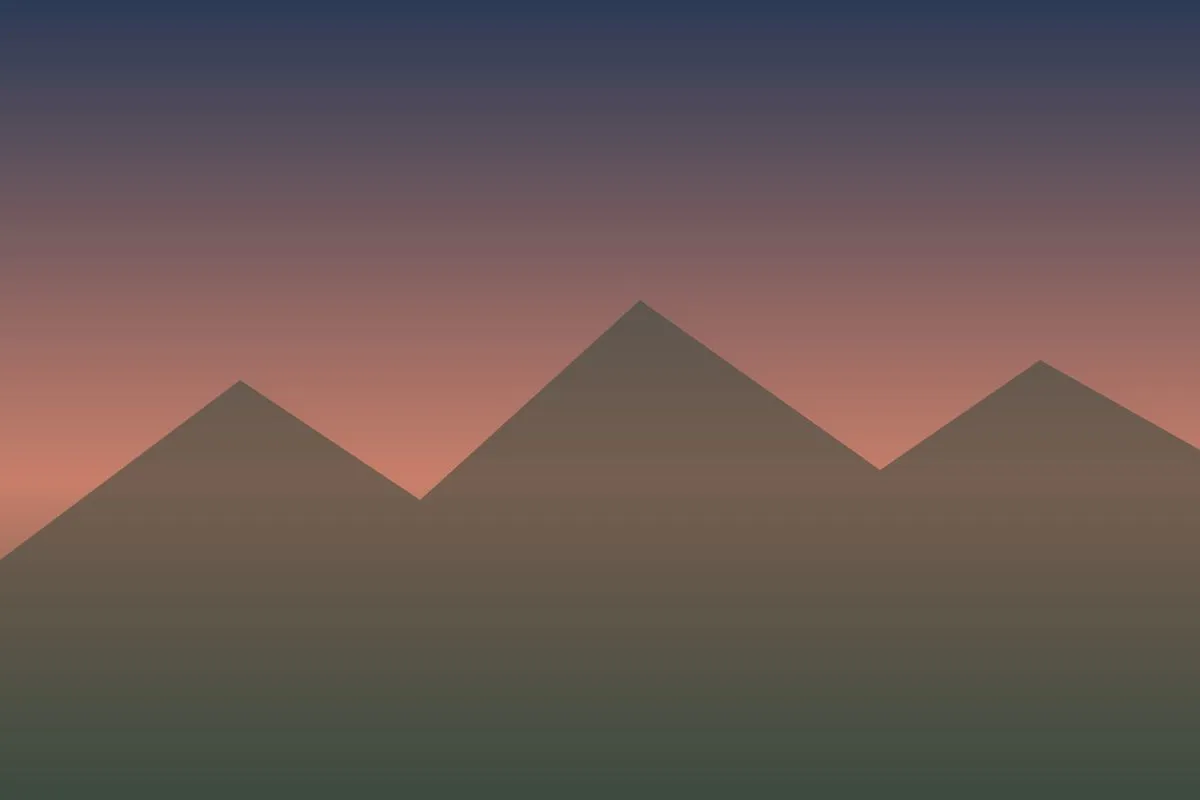 Mountains at dusk